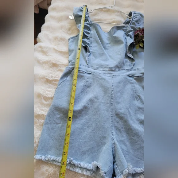 Fashion Nova Blue Ruffled Jumpsuit - Picture 9 of 10